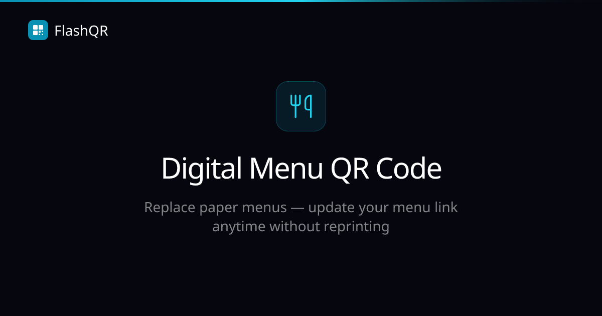 Free Restaurant Menu QR Code Generator | FlashQR